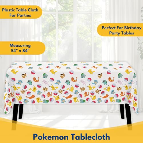 Pokemon Tablecloth 2-Pack - 54" x 84" Plastic Party Decorations