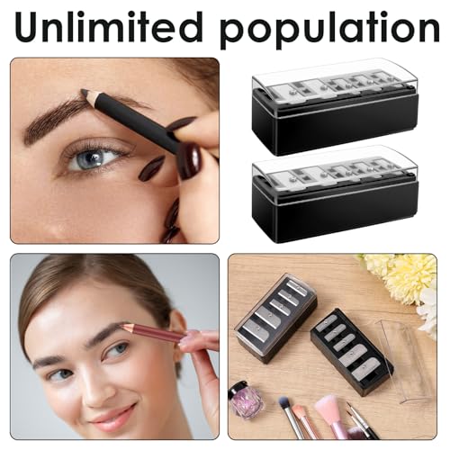 5-Hole Cosmetic Pencil Sharpener (2 Pack) for Eyeliner & Lip Liner Pencils