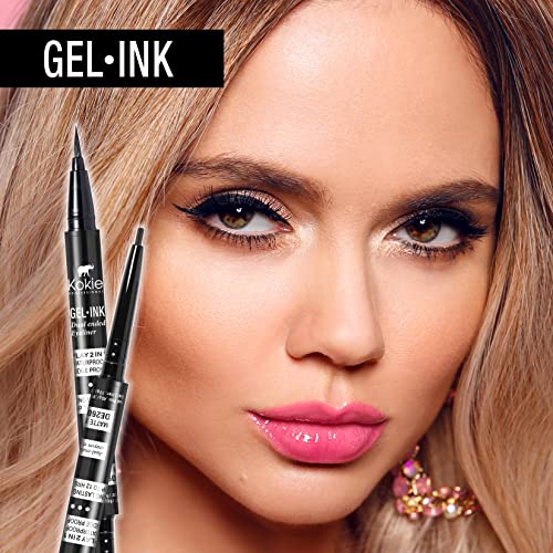 Kokie Gel Ink Dual Ended Eyeliner - Matte Black