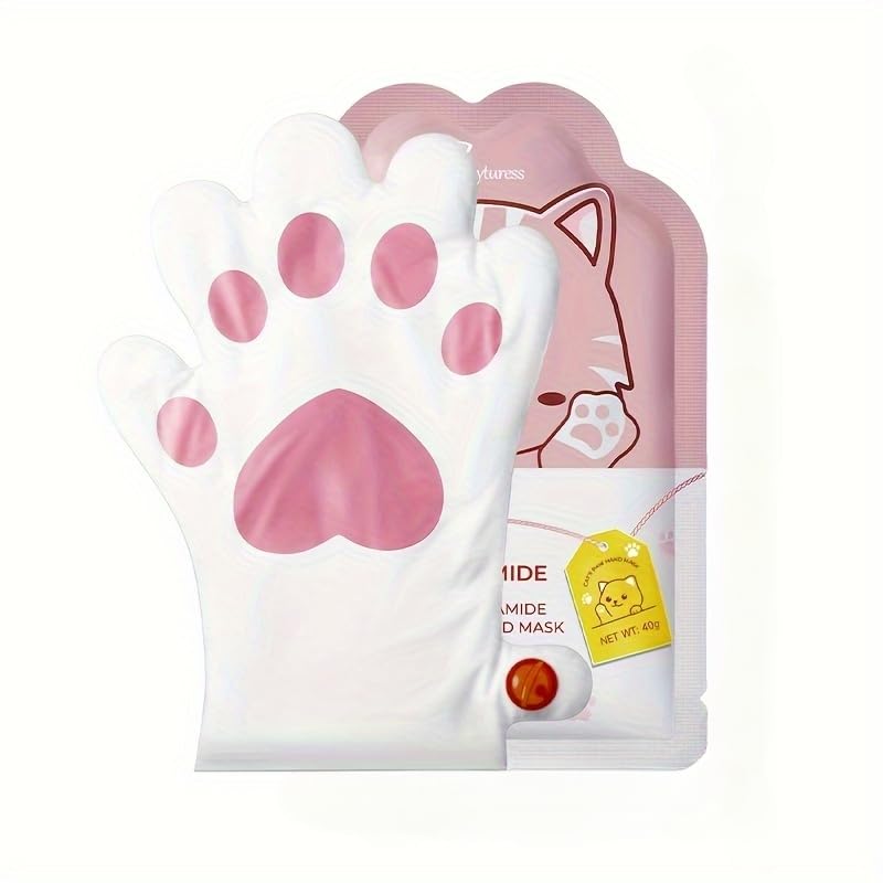 Cute Cat Paw Moisturizing & Exfoliating Hand Mask Gloves - 5 Pairs