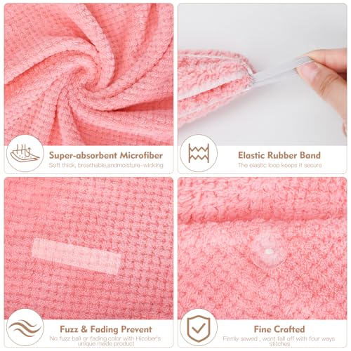 OEAGO Microfiber Hair Towel Wrap 3-Pack | Quick Dry Turban