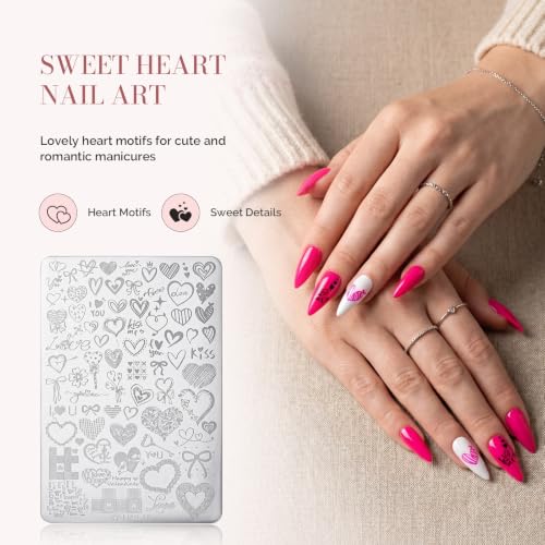 Large Nail Stamping Plates Set for Nail Art - Reusable Stainless Steel Design Kit
