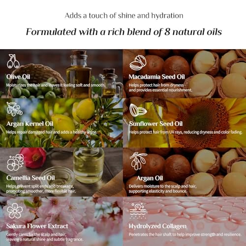 BnD Blooming Sakura Hair Oil - Lightweight Leave-in Treatment 80ml