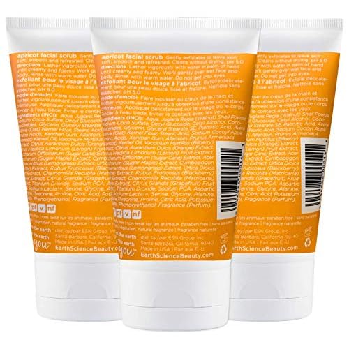 EARTH SCIENCE - Apricot Gentle Exfoliating Facial Scrub for All Skin Types (3 pk, 4 oz.)