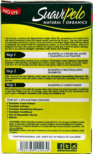 No-Lye Hair Relaxer Kit with Olive Oil - Straightening & Conditioning