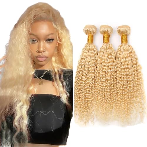 Blonde Water Wave Human Hair Bundles 16 18 20 inch
