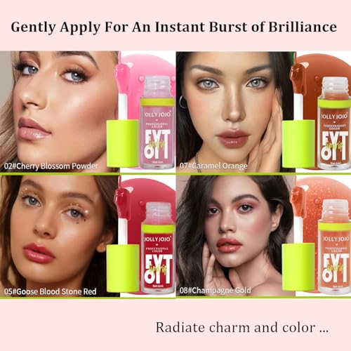 5-Color Tinted Lip Gloss Oil Set - Hydrating Plumping Lip Care Kit