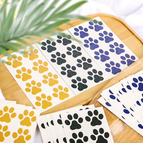 Dog Paw Glitter Temporary Tattoos 30 Sheets 240pcs