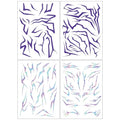 Purple Ombre Temporary Tattoos – 4 Pack Waterproof Body Art