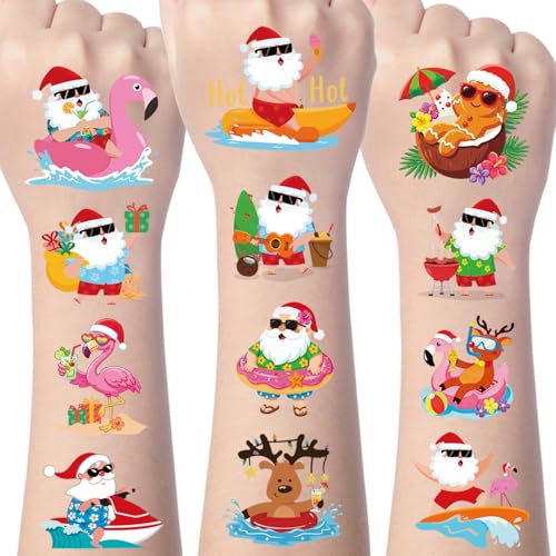 Gameza Tropical Christmas Temporary Tattoos - 200+ Pack