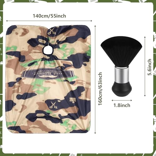 Waterproof Hair Cutting Cape with Neck Duster Brush - 56x46.8in