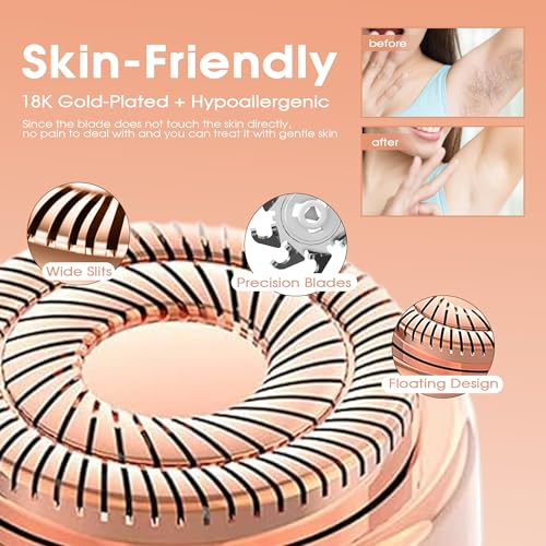 Rose Gold Replacement Heads for Facial Hair Removal Gen 2 - 6 Pack