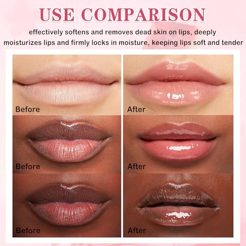 4-Piece Lip Scrub and Mask Set - Strawberry & Honey