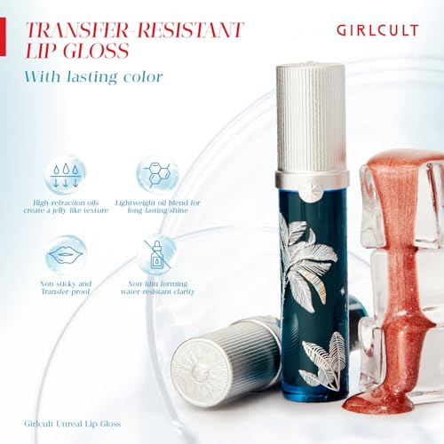 GIRLCULT Shimmer Lip Gloss - Mirror Shine Glitter Topper for Radiant Lips