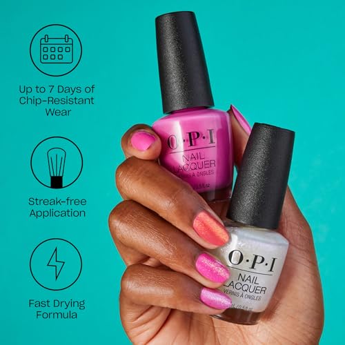 OPI Nail Lacquer, O Suzi Mio, Purple Nail Polish, Venice Collection, 0.5 fl oz