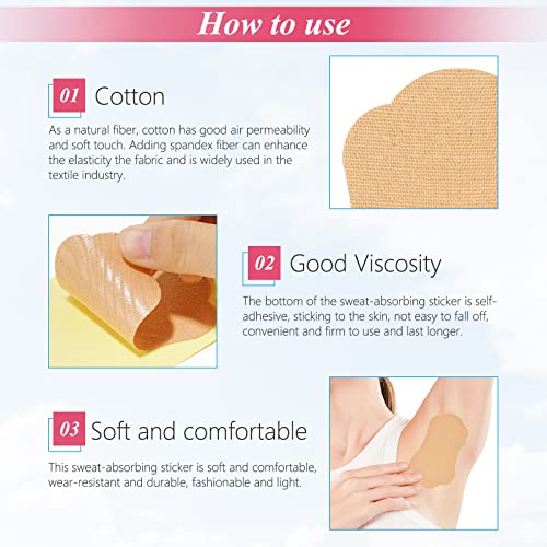 Invisible Underarm Sweat Pads – 28 Self-Adhesive Cotton Absorbent Stickers for Men & Women