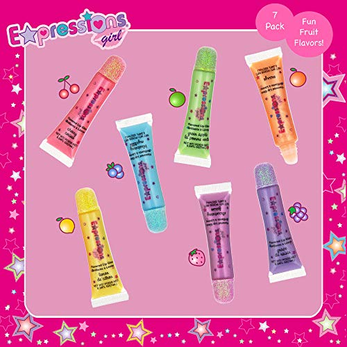 Expressions Flavored Shimmer Lip Gloss Set - 6 Colors