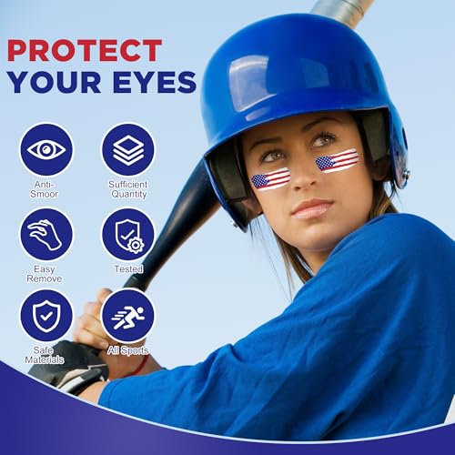 American Flag Eye Stickers, 25 Pairs Sports Under Eye Strips