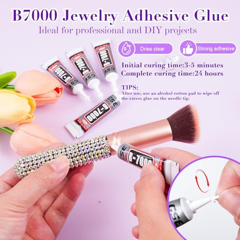 3348 Rhinestones Nail Art Kit with Glue & Tools