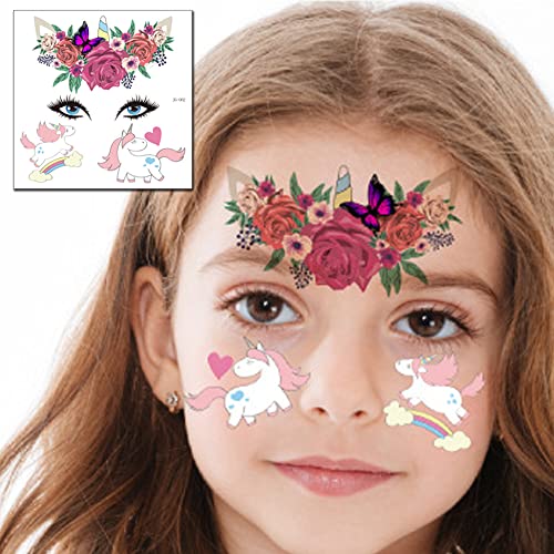 Animal Face Temporary Tattoo Stickers - 12 Sheets Water Transfer