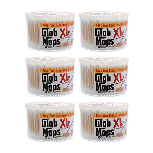 Glob Mops XL 2.0 Cotton Swabs 6-Pack Bundle | Extra Absorbent | Eco-Friendly | 1800 Total Mops