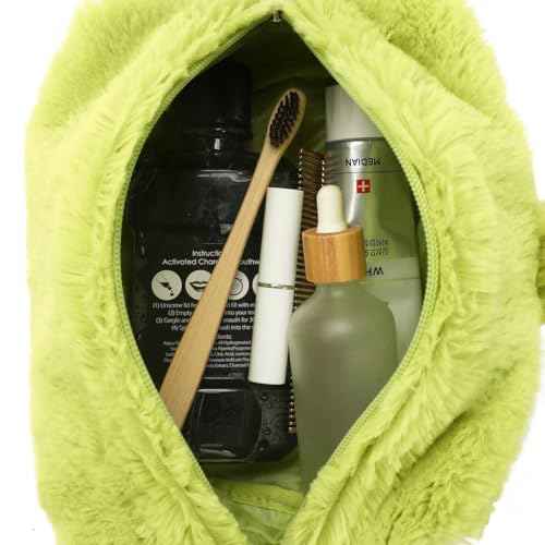 Bioworld The Grinch Big Face Character Women's Green Cosmetic Toiletry Bag