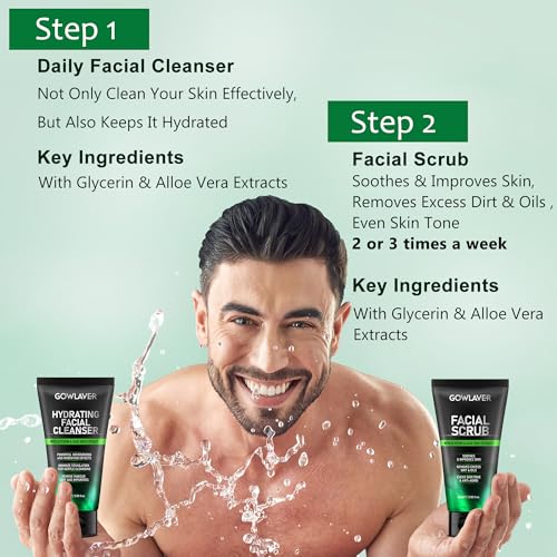 Men's 5-Piece Skin Care Set with Cleanser, Toner & Retinol Serum