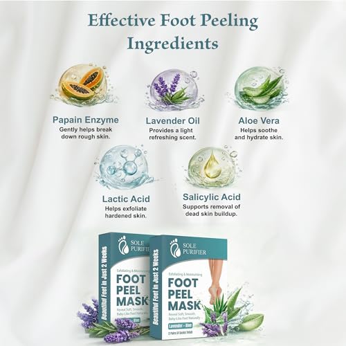 Exfoliating Foot Peel Mask 2-Pack for Dead Skin & Callus Removal