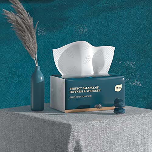 Small Soft Facial Tissue, Bag Cover, NOT In Box, Disposable Facial Napkin, Material Wood Pulp Fiber NOT COTTON, White Facial Paper Tissue, 4-Ply, 4 Packs, 480 Sheets per Pack