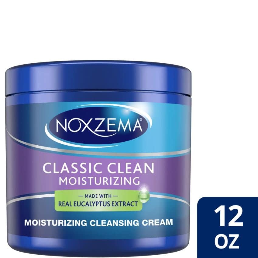 Noxzema Classic Clean Moisturizing Cleansing Cream with Real Eucalyptus Extract 12 oz (Pack of 5)