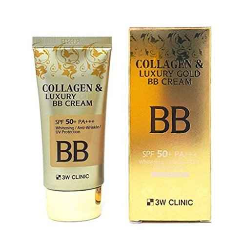 3W CLINIC Collagen & Luxury Gold BB Cream 1.69Oz SPF50+/PA+++ Wrinkle Care
