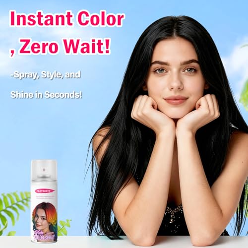 Temporary Black Hair Color Wax - Washable Dye for Parties & Cosplay