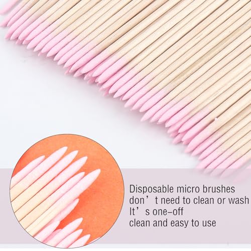 500pcs Disposable Cotton Swabs Double Head Pointed Tip