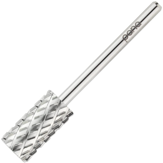 PANA Flat Top Large Barrel 3/32" Shank Size - (Silver, 4X Coarse Grit) - Fast remove Acrylic or Hard Gel Nail Drill Bit for Manicure Pedicure Salon Professional or Beginner