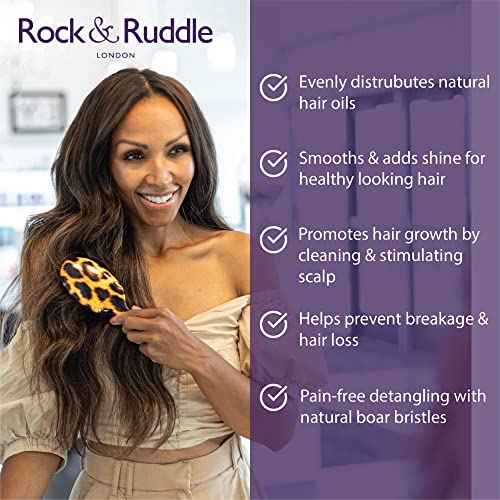 Rock & Ruddle Hair Brush L Acorn & Butterfly