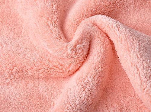 BloomSesame Makeup Remover Cloths for Face, Eye, Lips - Reusable Makeup Remover Pads Soft Microfiber Facial Cleansing Cloths 5 x 5 inch 6 Pack (Coral)