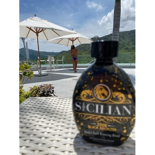 The Sicilian 200X Black Bronzer Dark Tanning Lotion Indoor Tanning Beds & Outdoor Bronzing Sun Tan Lotion