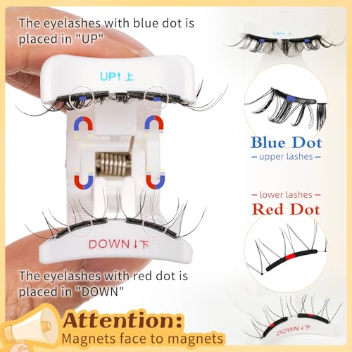 QUEWEL Magnetic Eyelashes Kit - Reusable, No Glue, Easy Application
