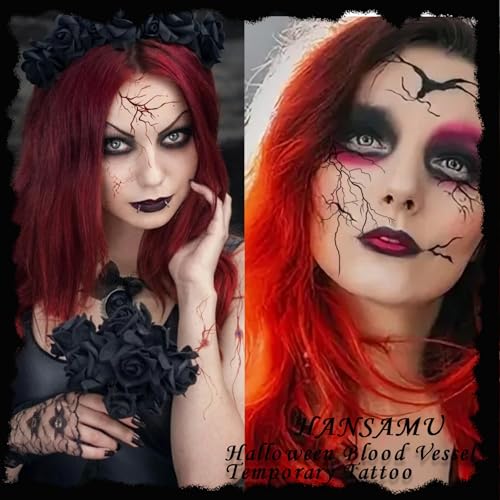 Blood Vessel Temporary Tattoo Stickers - 10 Sheets Halloween