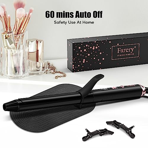 FARERY 1 Inch Long Barrel Curling Iron – 11 Heat Settings