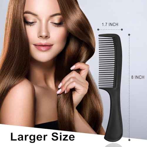 30 Pack Plastic Combs, Wide Longer Teeth Design, Individually Wrapped, Bulk Combs For Hotel, Airbnb, Shelter/Homeless/Home/Charity (8 inch, 30, Count)