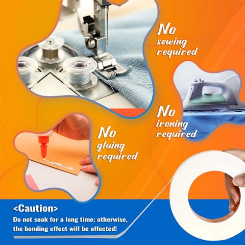 YONGJIN Double-Sided Fabric Tape - 2 Rolls for Quick Repairs