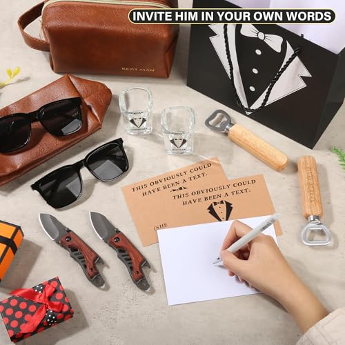 18PCS Groomsmen Gift Set – Whiskey Glasses, Toiletry Bag & Accessories