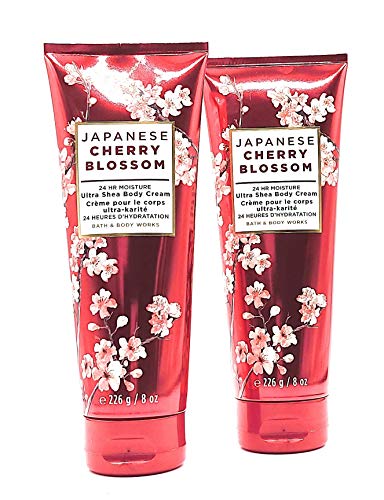 Bath and Body Works 2 Pack Japanese Cherry Blossom Ultra Shea Body Cream 8 Oz.