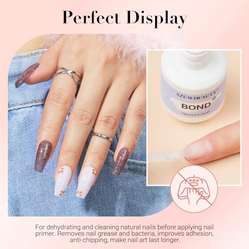 AZUREBEAUTY Dip Powder Liquid Set - 4-Piece Dipping Nail Kit (15ml)