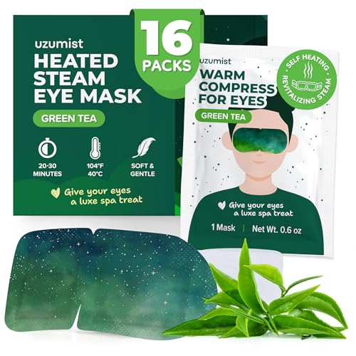 Heated Eye Mask for Dry Eyes - 16 Pack Self-Heating Steam