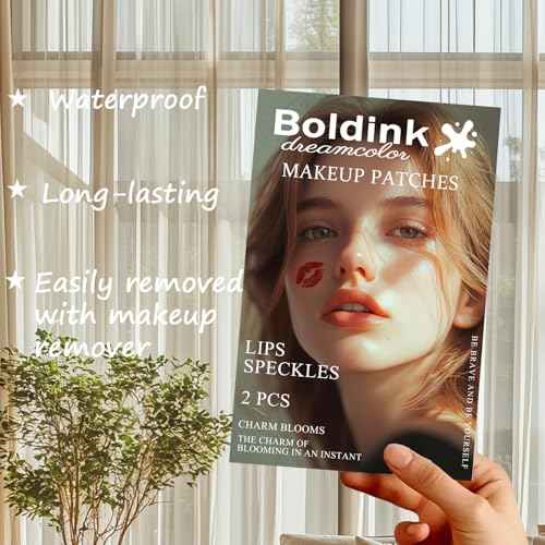 2pcs Makeup Stickers,Waterproof Face Lips Temporary Tattoo Stickers,Masquerade Sticker,Wedding Face Makeup Sticker for Women.