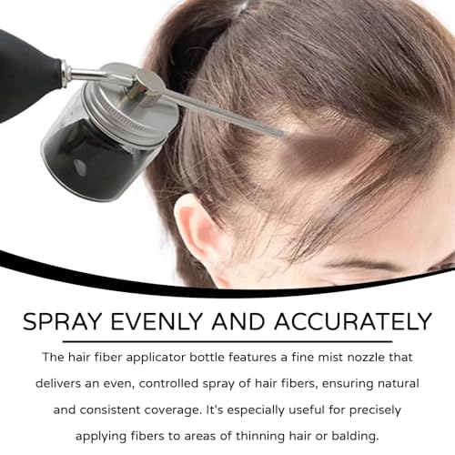 Hair Fiber Spray Bottle 2-Pack with Fine Mist Nozzle