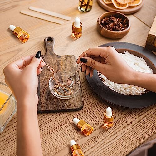 100 Pcs Mini Glass Oil Dropper Bottles with Caps - 1/5/10/15ml