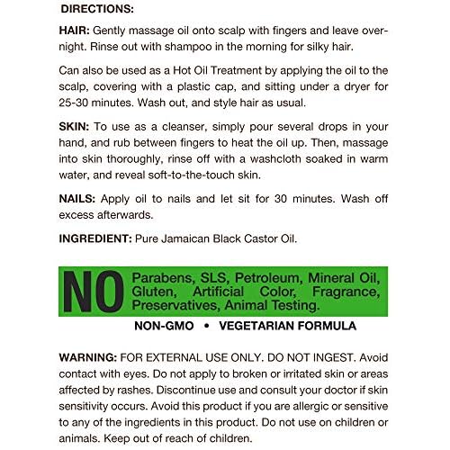 Carlyle Jamaican Black Castor Oil 16oz | Nourish Hair, Skin, and Nails | All Natural Hypoallergenic Conditioner